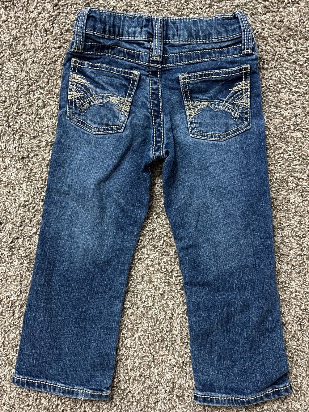 Wrangler 20X Kids Blue Western Denim Jeans with Contrast Stitching Boy Size 4T